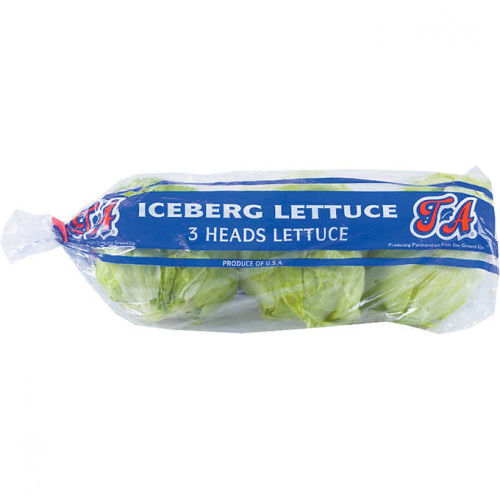 Trimmed Iceberg Head Lettuce, 3 ct
