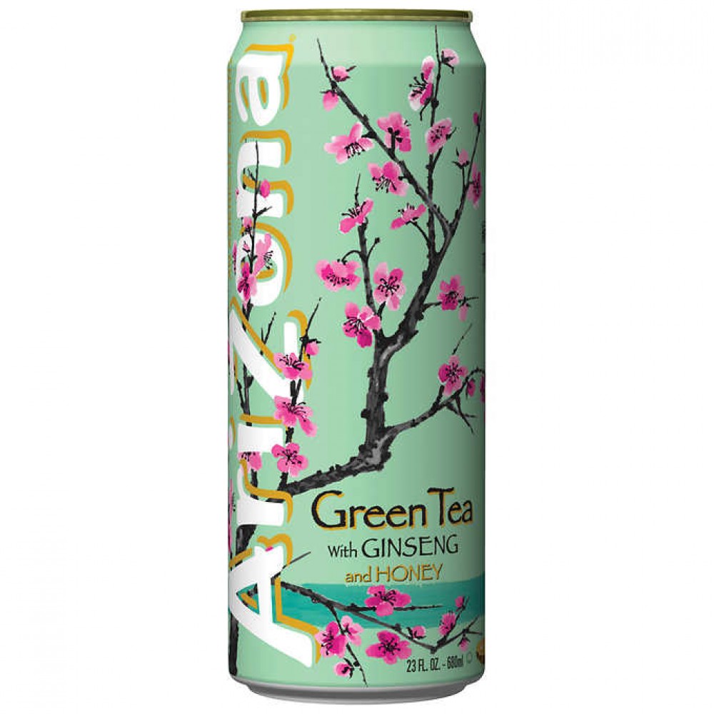 Arizona Green Tea, Ginseng & Honey 23 oz, 24-count