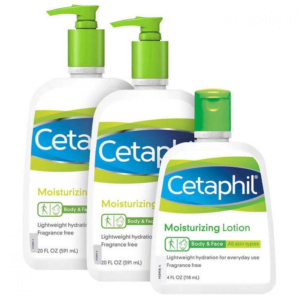 Cetaphil Moisture Lotion 20 fl oz, 2-pack + 4 fl oz Bonus