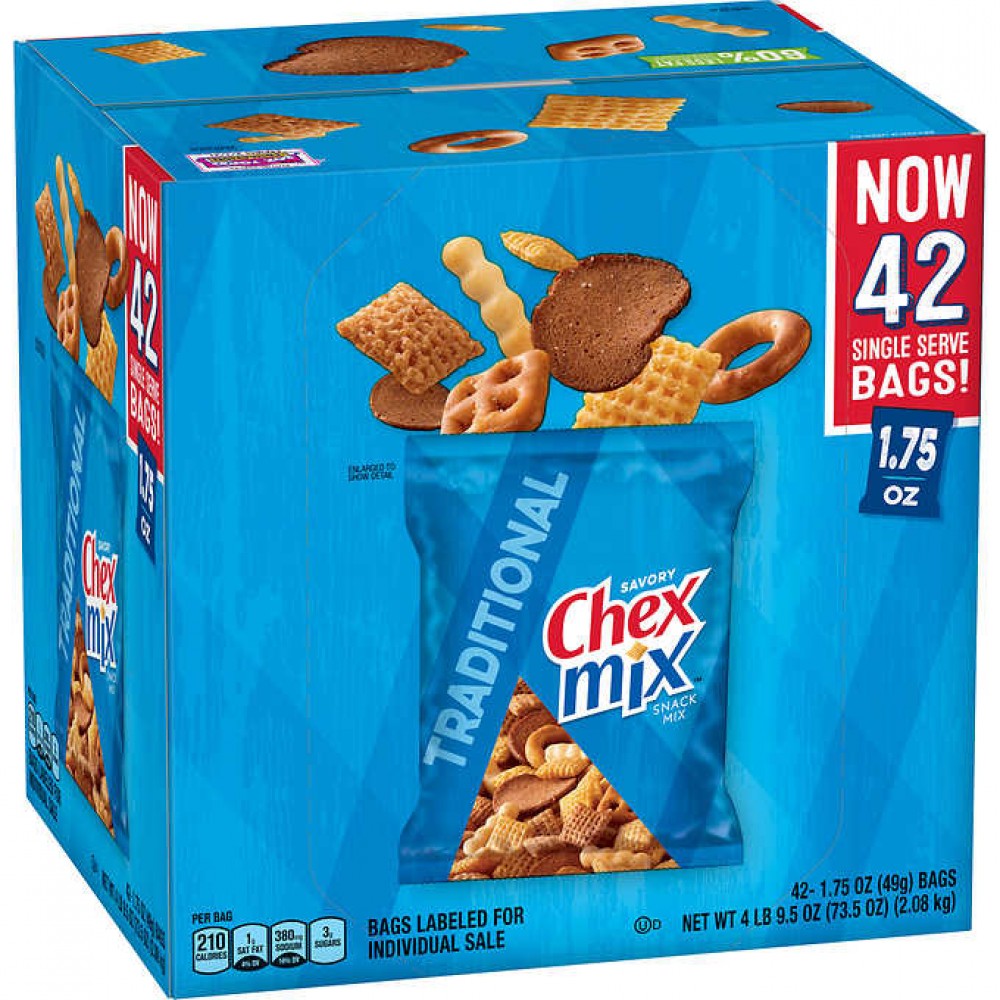 Chex Mix Traditional Snack Mix, 42-count