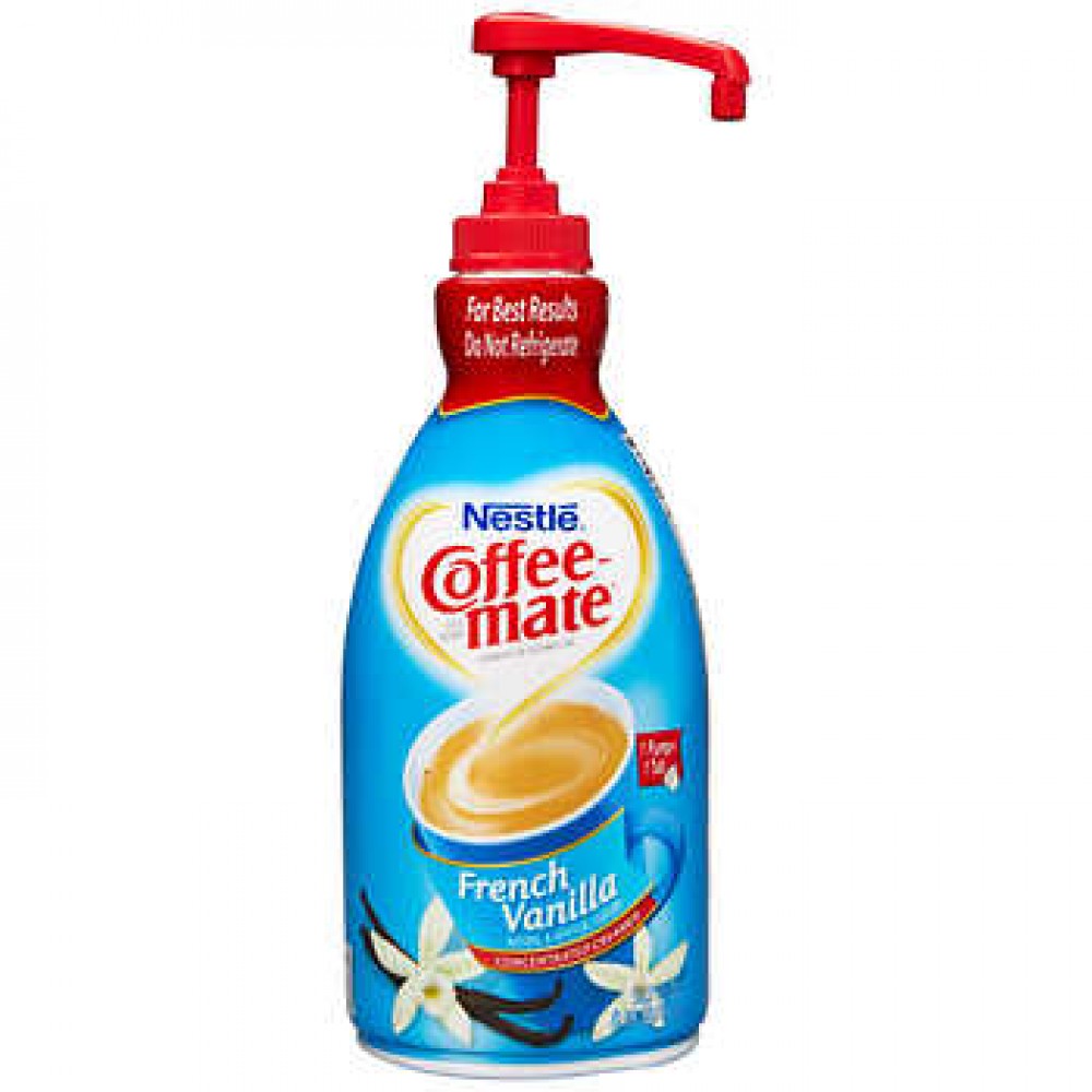 Coffee-mate French Vanilla Liquid Non-Dairy Creamer Pump Bottle, 50.7 fl. oz
