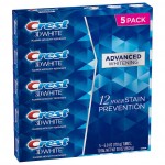 Crest 3D White Advanced Whitening Toothpaste 6oz (170g), 5-pack