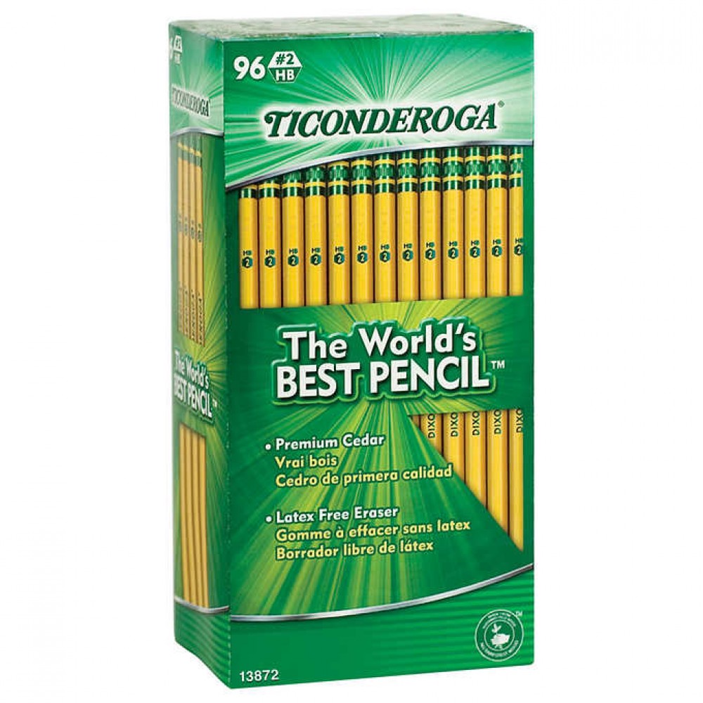 Dixon Ticonderoga HB #2 Pencil, 96-pack