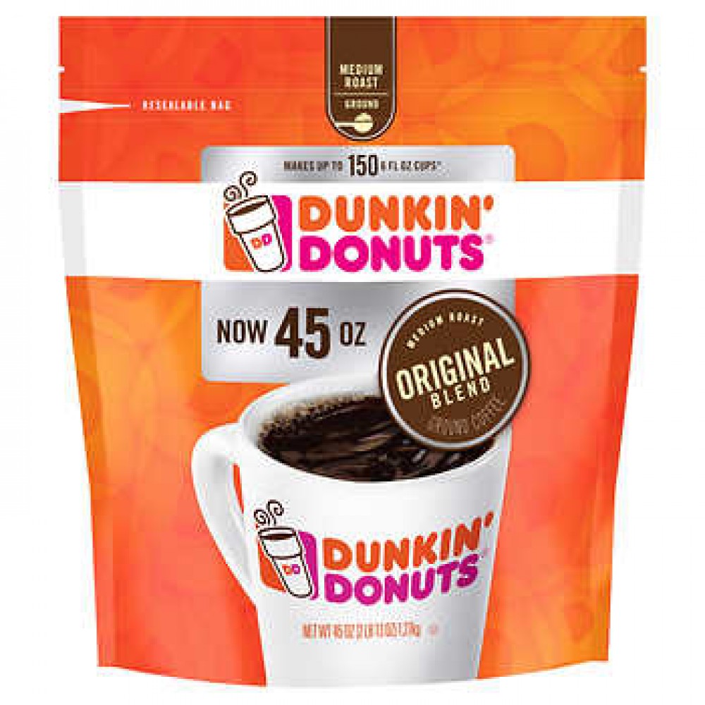 Dunkin' Donuts Original Blend Coffee, Medium, 45 oz