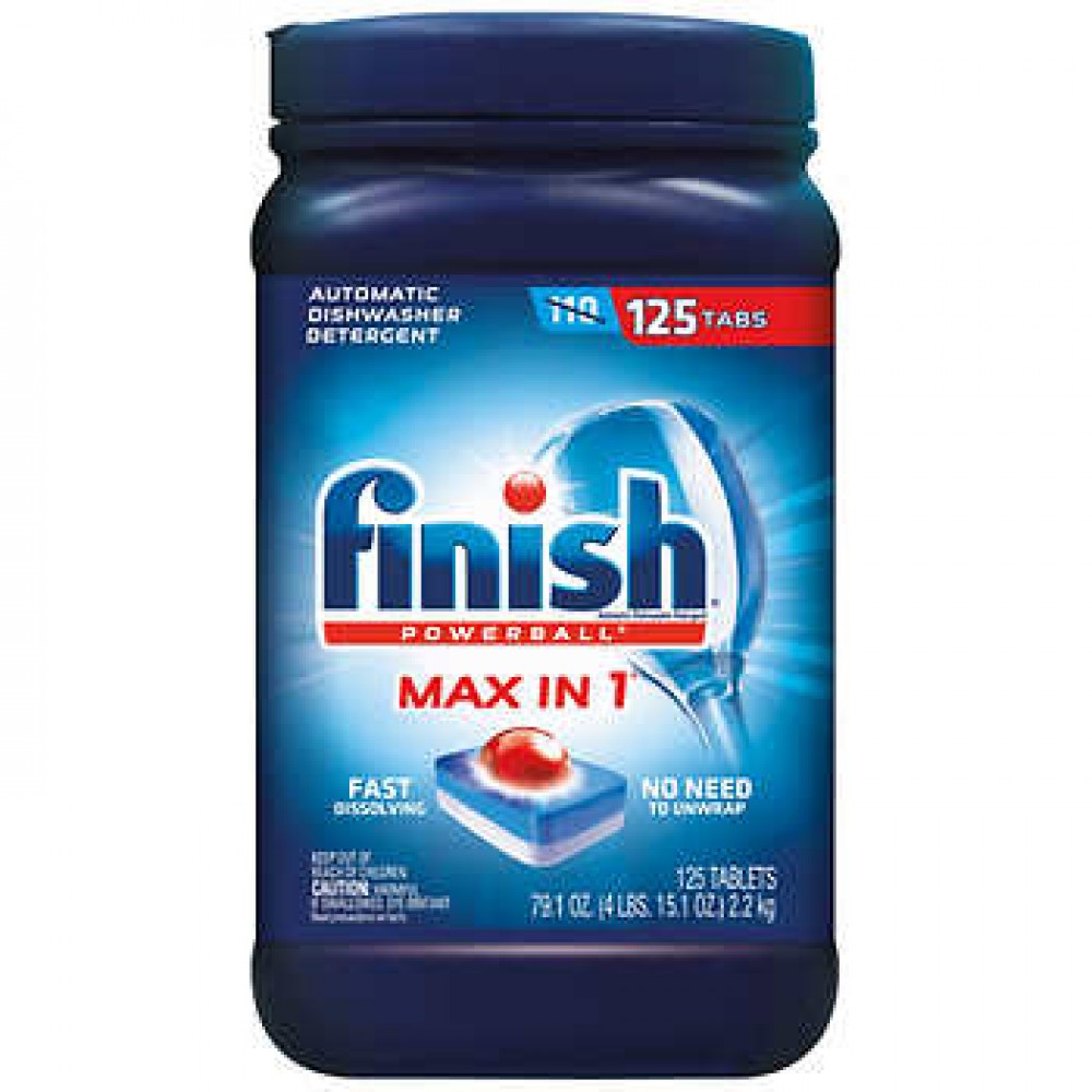 Finish Powerball Max in One Plus Dishwasher Tabs, 125-count