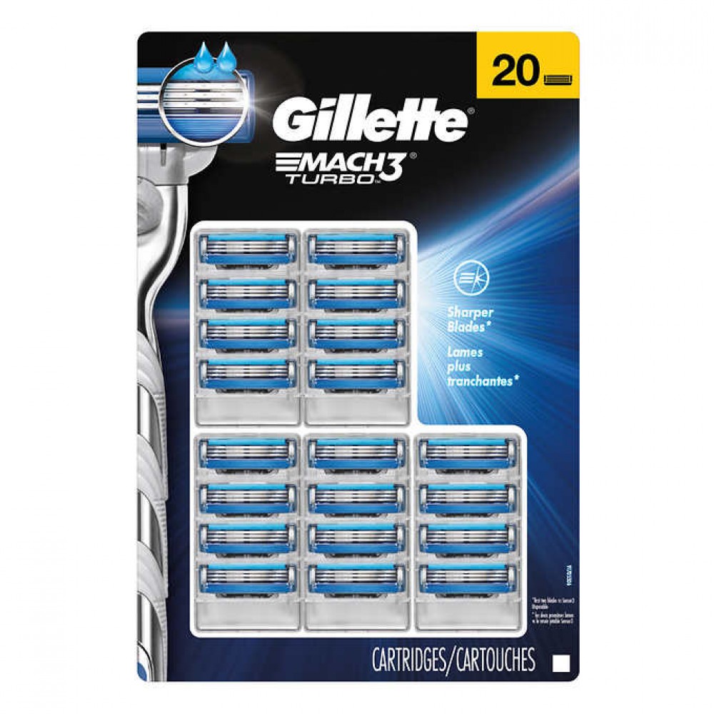 Gillette Mach3 Turbo Cartridges 20-count