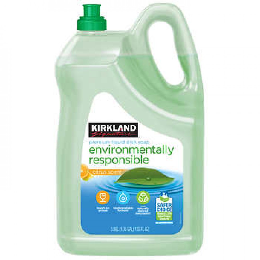 Kirkland Signature Environmentally Responsible Ultra Liquid Citrus Dish Soap, 135 fl. oz
