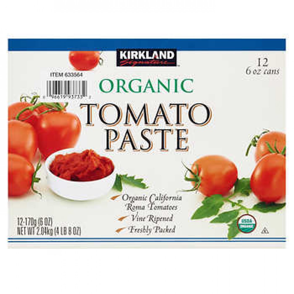 Kirkland Signature Organic Tomato Paste 6 oz, 12-count