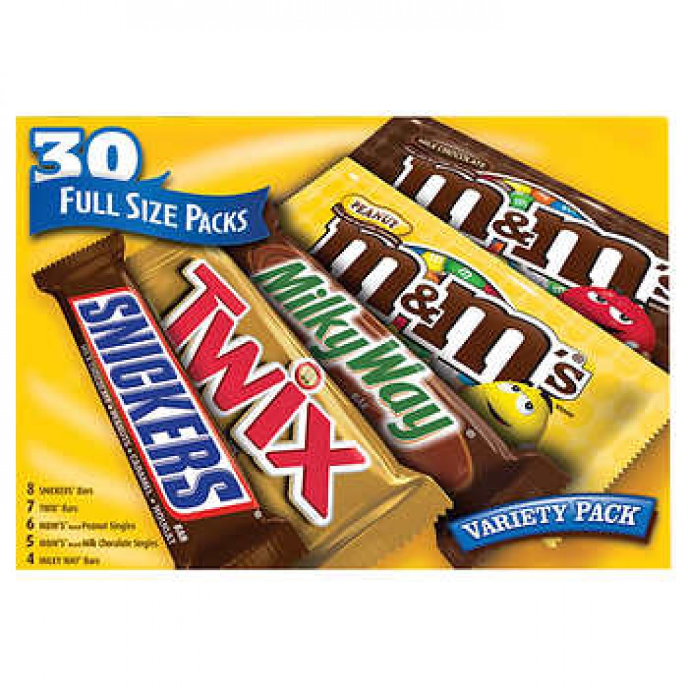 Mars Chocolates Variety Pack, 30-count