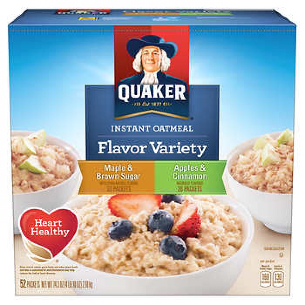Quaker Oats Instant Oatmeal, Variety Pack, 73.2 oz